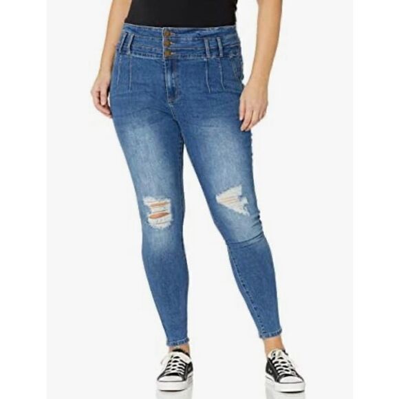 CITY CHIC NWT Trendy Plus Size Asha Bailey Skinny Jeans 22S - Picture 3 of 6